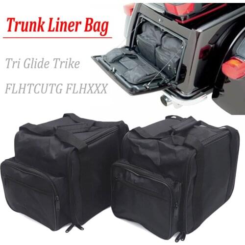 Motorcycle Saddlebags Trunk Liner Bag Luggage Bags For Harley-Davidson Tri Glide Trike 2009-2019 2018 2017 2Pcs FLHTCUTG FLHXXX