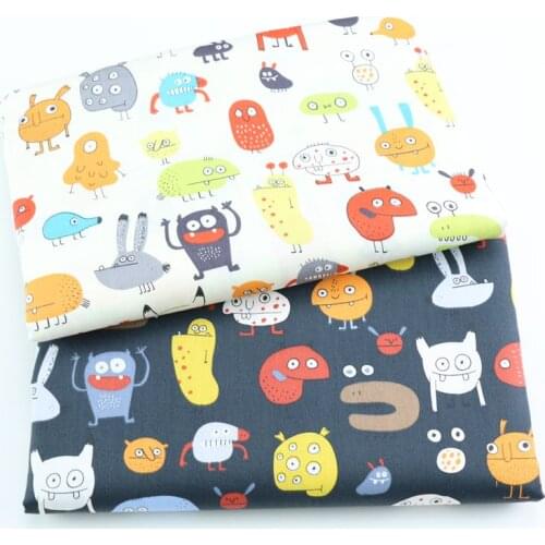 Cartoon Animals 100% Cotton Fabric For Kids, Textile Fabric,Sewing Quilting Bedding Fat Quarters Material For Baby&Child