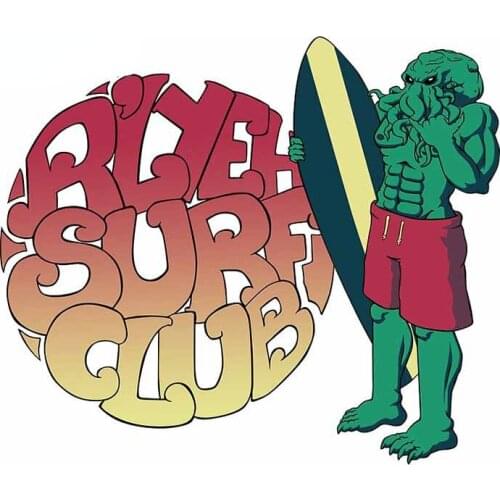 13cm x 11.4cm for Surf Club Car Stickers Windows Windshield Family Decal Personality Surfboard Car Assessoires
