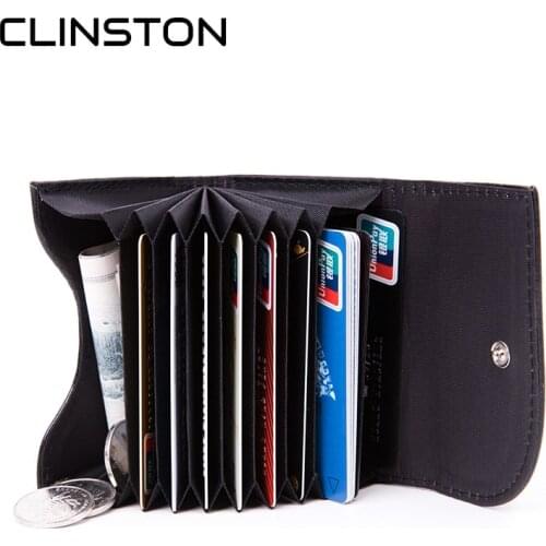 2020 New Small Hasp Credit Card Holder Unisex RFID Blocking ID Bank Card Case Women Men Coin Purse Smart Wallet with Coin Pocket