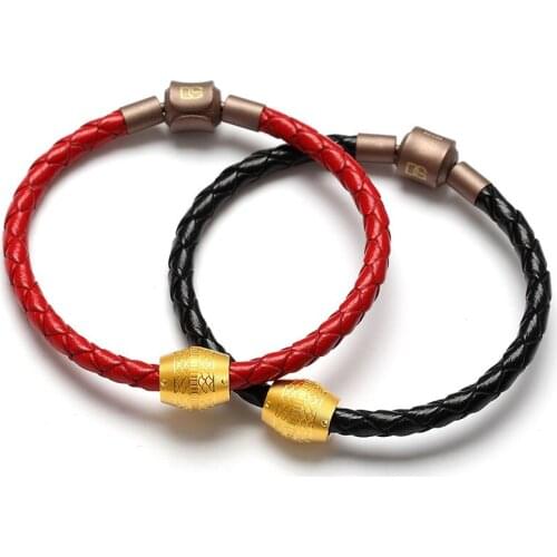 New Arrival Pure 24K Yellow Gold Bracelet Women 999 Gold 3D Fish Bracelet