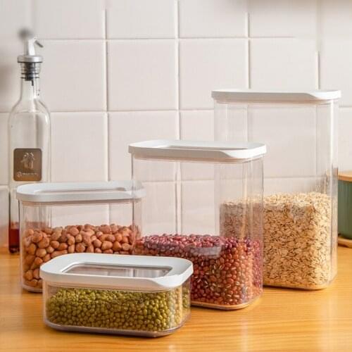 Plastic Food Sealed Can Kitchen Storage Candy Jars For Spices Transparent Container With Lids Cookie Bottles 425-2000ML