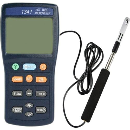 Professional Digital Hot-Wire Anemometer with USB interface Wind Speed Measuring Meter Air Flow Volume Tester 0.1 to 30.0 m/s