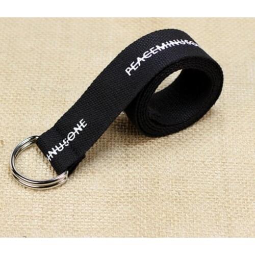 Hot Sale New Men Women Waist Belt Canvas Nylon Fashion Adjustable Letter Print Unisex Casual Trouser Jeans Buckle Waistband