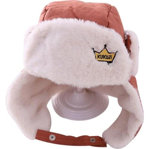 Winter Baby Boy Girl Cap Ear Flap Hat for Toddler Kids Crown Style Adjustable Warm Lining Head Accessories 1-4 Years