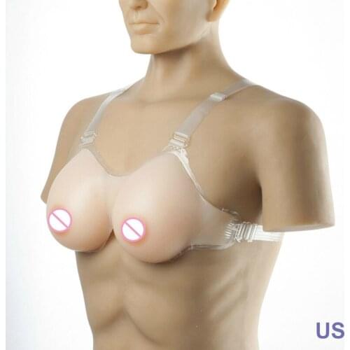 False 800g Silicone Breast Forms with Straps Transgender C Cup Fake Boobs CD TV Breast Silicone Bra Top Selling Product In 2019