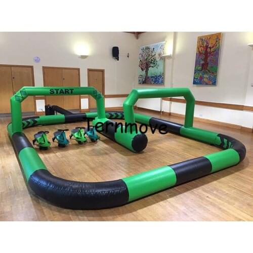 Outdoor sports games go kart race track Sport games inflatable zorb ball track inflatable air go kart track