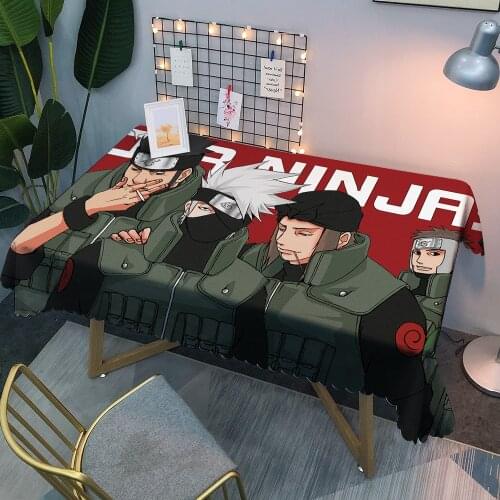 Anime Kakashi Custom Waterproof Tablecloth Rectangular Tablecloths Dining Kitchen Coffee Table Cover Cloth for Party