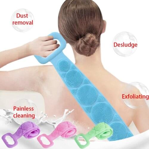 Magic Silicone Brushes Bath Towels Body Brush Bathing Back Brush Belt Wash Skin Household Clean Shower Brushes