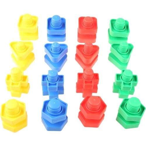 Insert Blocks Screw Building Blocks Nut Toys Children Educational Montessori Toy Y4QA