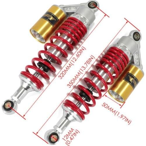 7mm spring 320mm motorcycle Rear shock absorber For Honda CB400 SF CB400 VTEC Yamaha XS400 Kawasaki Suzuki black