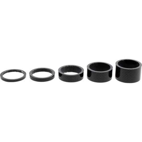 1 1/8" Carbon Fiber Spacer Bike MTB Headset Stem 3 15 20mm Washer Set