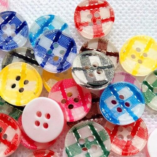 20PCS Random Resin Round Buttons Sewing DIY Clothing Accessories Materials Scrapbooking Decals For Kids Crafts Accessory