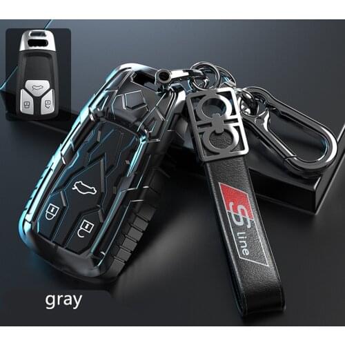 3 Buttons Uncut Key FOB Case Replace Smart Remote Car Key Shell for Audi Q7 SQ7 A4L A5 S5 2017- UP TT 2016