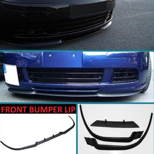 For VW Volkswagen Golf MK5 CUPRA R Front Bumper Lip Universal 3pcs Diffuser Black Bumper Lip Spoiler Body Kit Tuning