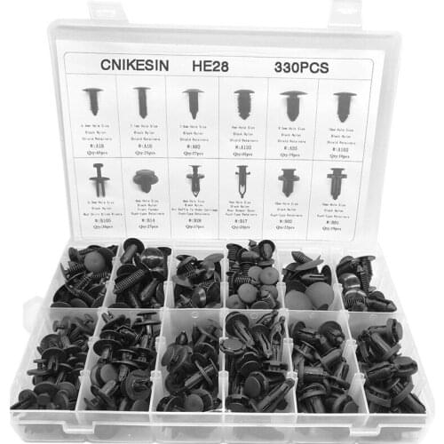 330PCS 12 Kinds Mixed Auto Fastener Car Bumper Plastic Fixed Clamp Christmas Tree Barb Trunk Fixed Clip for Honda TOYOTA