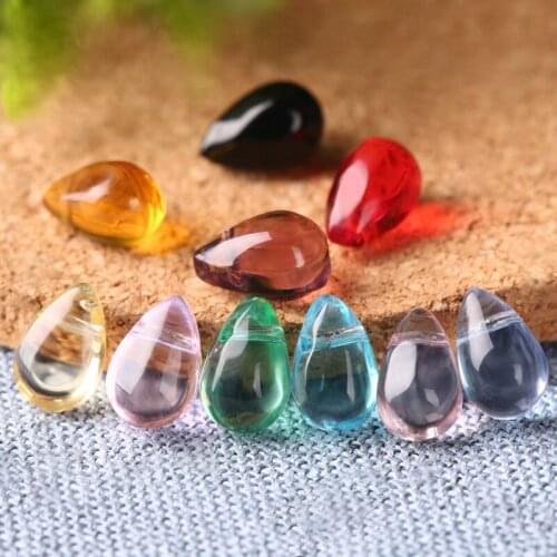 6*9 MM Coloured Glaze Beads, Water-drop Shape Crystal Glass Beads Pendant For DIY Necklace Bracelet Jewelry Making Charms