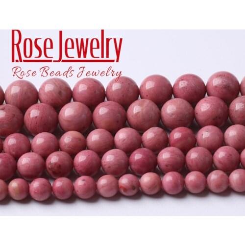 A+ Natural Rhodochrosite Stone Beads Rhodonite Round Loose Bead For Jewelry Making DIY Charm Bracelet Accessories 15" 4 6 8 10mm