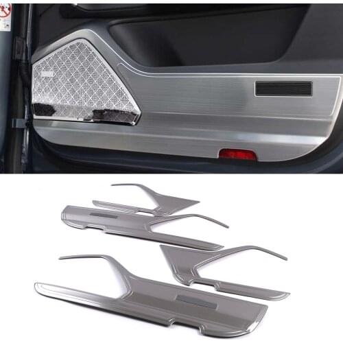 For Porsche Cayenne 9Y0 2018-2021 Car Accessory Stainless Inner Door Anti-kick Pad Cover Trim Frame Interior Decoration Molding