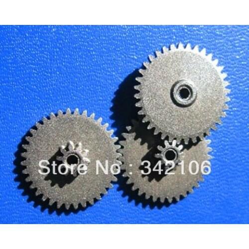 Free Shipping!!! 5pcs 10 teeth / 36 teeth, double gear, metal gears, bore 2.0, two gears are 0.5 Modulus