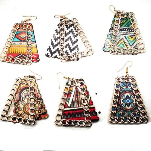 Free Shipping!trapezoid Shape gold metal earrings Fashion Jewelry 2021