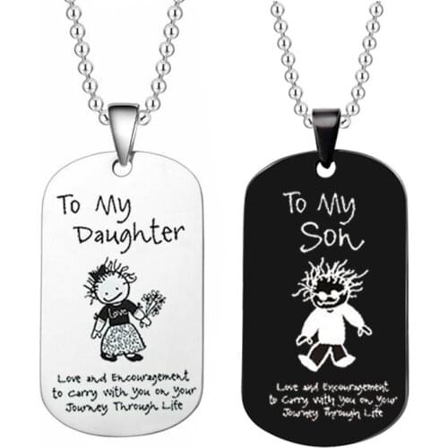 Custom Dog Tags Personalised Pendant Stainless Steel Necklace for Women Men Keychain Metal Charms Dogtag Engrave Keyring Jewelry