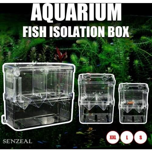 Big Size Aquarium Fish Breeding Box Floating Baby Fish Shrimp Hatchery Isolation Feedin Box for Aquarium Check Valve 1m Air Line