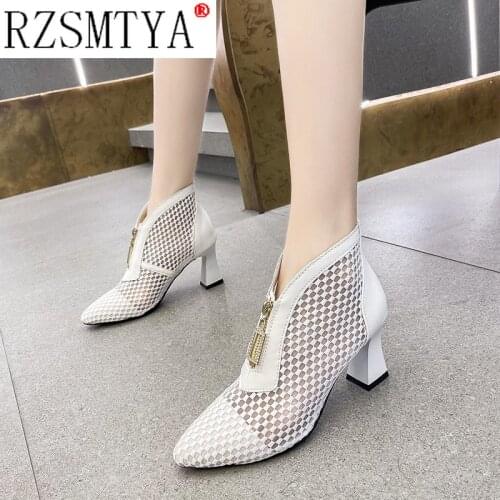 Summer Mesh Pointy Mesh Heel Sandals Sexy Heels Single Shoes Women Shoes In Europe and America 21spring and Summer Gauze Mujer