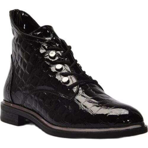 Black Womens Boots & Booties Faux Leather