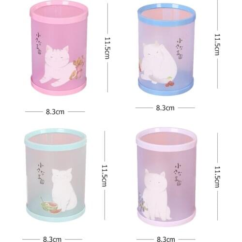 Kawaii Pig Pencil Holder Cute Cat Pen Holder Stands Desk Organizer For Kids Gift Office Stationery Accessories School Supplies