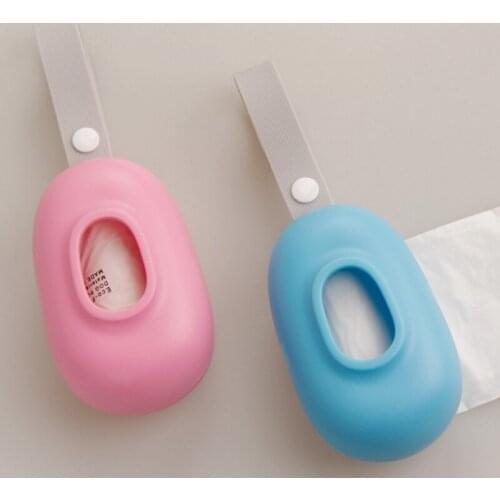 Pet Waste Bag Dispenser For Dog Silicon Pet Dog Garbage Bag Dispenser Carrier Case Pet Puppy Dog Waste Poop Bags Accessories RR