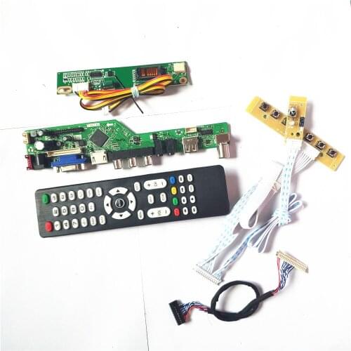For LP171WX2-A4K5/A4K7 HDMI-Compatible VGA USB AV RF T.V56 drive board LVDS 1CCFL 30Pin keyboard+Remote+Inverter LCD monitor