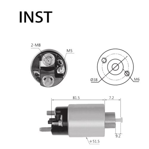 ELECTROMAGNETIC SWTICH SOLENOID FOR 12V 0.85KW M000T45071 1993 9153624180 9656317780 9807962880 0986017930 F000AL0325