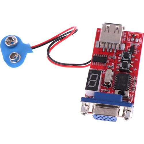 DC 9V VGA Signal Generator LCD Tester 15 Different Output USB Battery Dual Power Supply