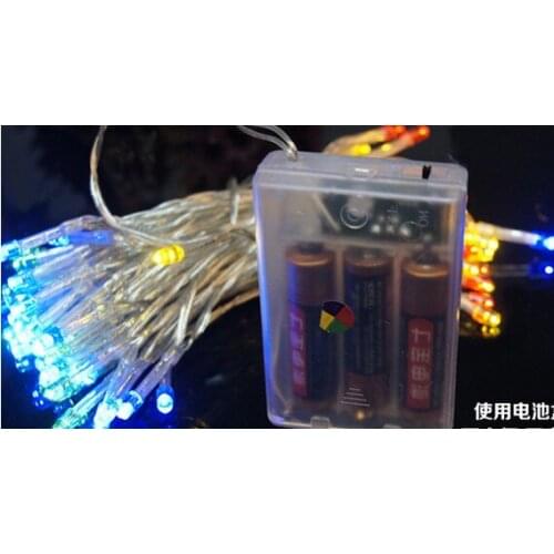 3xAA battery powered FAIRY LIGHTS 3M Christmas decor light 30 leds Fairy String 9 colors Wedding party Outdoor Indoor Holiday 4