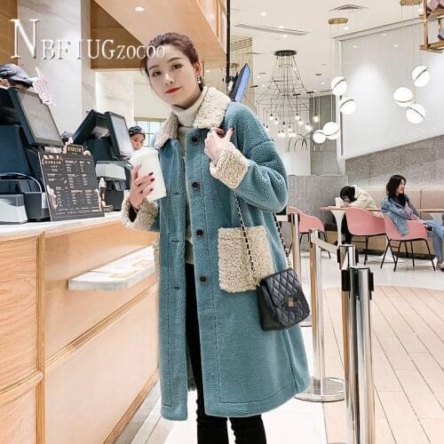 Imitation Lambswool Women Coat Winter 2020 New Loose Thick Female Overcoat