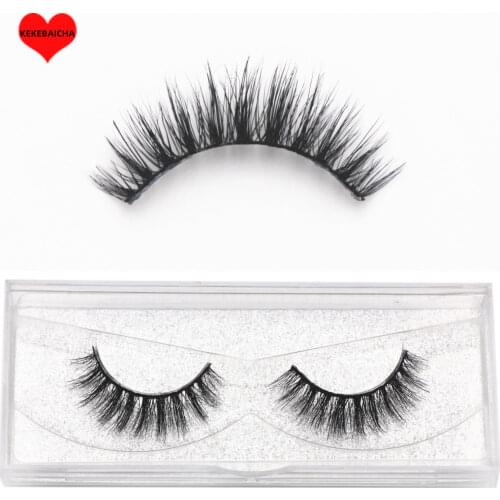 KEKEBAICHA Natural Long Lash Light False Eyelash 3D Mink Lash 100% Cruelty Free Handmade Full Strip Lashes Thin Cotton Band Lash