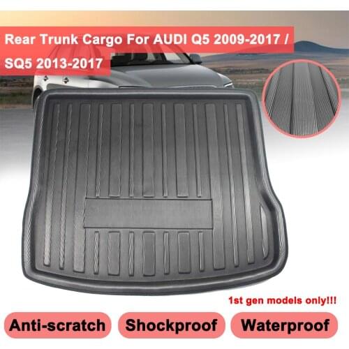 Cargo Liner Boot Tray For AUDI Q5 SQ5 2008 2009 2010 2011 2012 2013 2014 - 2017 Rear Trunk Cover Matt Floor Carpet Mat Kick Pad