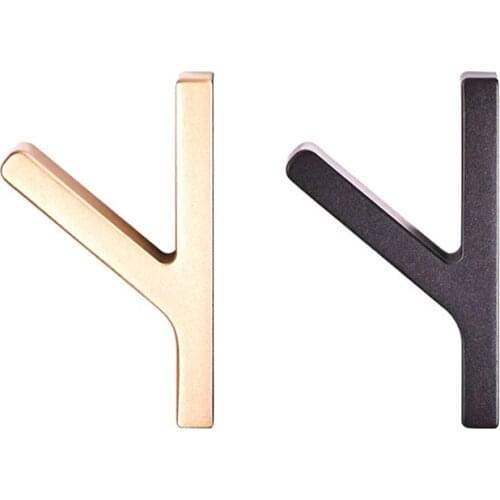 HJY Creative Wall-Mounted Clothes Hook Black Bedroom Hook Coat Key Towel Hanging Hook House Furniture Kitchen Accessory AX057