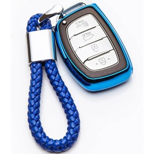 KUKAKEY TPU Car Key Cover Chain Case For Hyundai Tucson Creta ix25 ix35 i20 i30 HB20 Elantra Verna Mistra 2015 2016 2017 2018