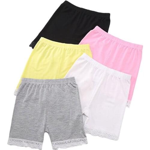 Girls Summer Safety Short Panties Cotton Underpant Toddlers Pants Girl Boxer Briefs Female Underwear Candy Lace panties for2-14t