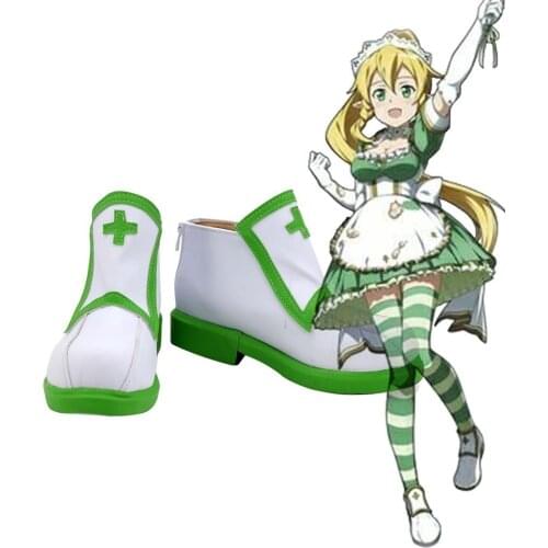 Sword Art Online Kirigaya Suguha Leafa Cosplay Shoes Boots Custom Made