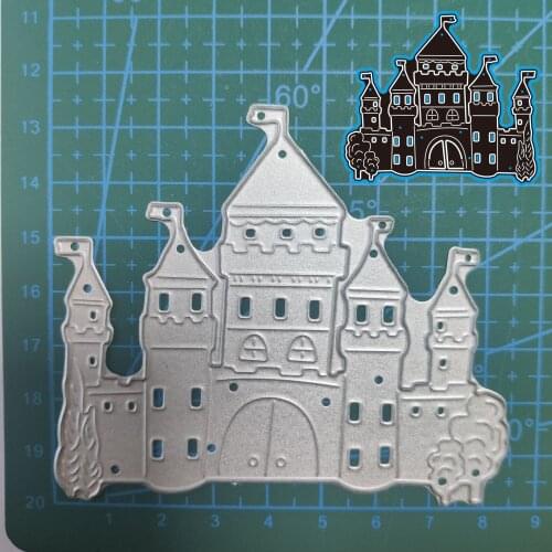 Castle Shape Cards Metal Cutting Dies for Diy Handmade Scrapbooking Album Paper Cards Decorative Crafts Embossing Die Cuts