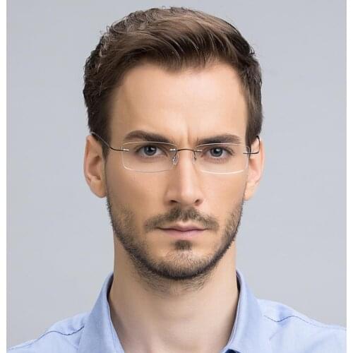 Vazrobe (9g) Rimless EyeGlasses Frame Men Women Eye Glasses Mans Degree Prescription Spectacles Myopia Frameless Diopter Points