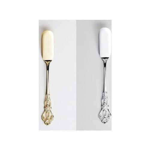 Retro hollow engraving romantic stainless steel gold/silver plated butter knife luxurious elegant and classical