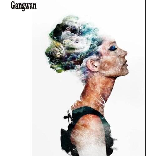 Cloud woman diamond painting abstract girl art cross stitch 5d mosaic pattern diamond embroidery sale full square round drill