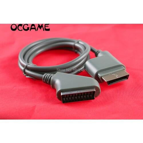 OCGAME 30PCS/LOT high quality Hot 1.8m RGB Scart Video HD TV AV Cable For XBOX 360 Version High Quality & Wholesales By DHL