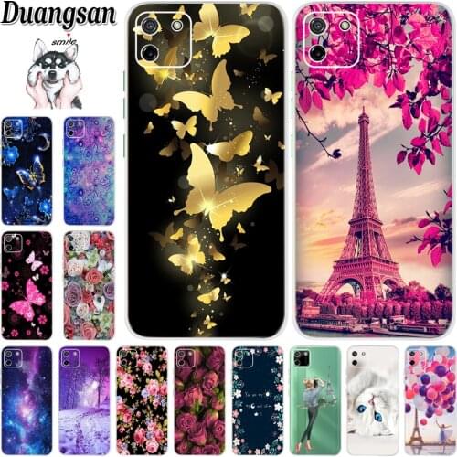 Simple Case For OPPO realme c3 Silicone Painted TPU Back 3D design Cover For OPPOrealme c3 2020 Global Version