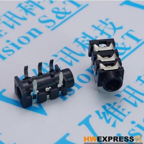 50 PCS 313 Five Foot Directly Insert Headset Seat PJ 3001 S Double Track Audio Frequency Socket Plate With Silver 3 Connector