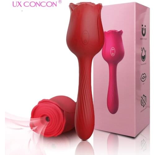 Rose Clitoris Sucker Vibrator for Women Female Clitoris Stimulator Powerful Vibrating Dildo Goods Sexual Toys for Adults 18 Shop
